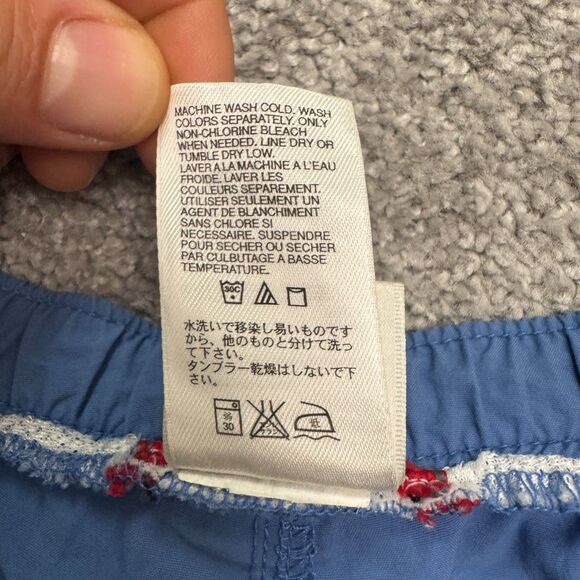 The North Face Vintage Y2K Board Shorts swim Trunks Mens Large Blue Nylon 5" - Picture 8 of 13